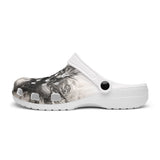 Classic Clogs Dragon Drawing Black and White