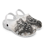 Classic Clogs Dragon Drawing Black and White