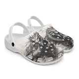 Classic Clogs Dragon Drawing Black and White