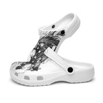Classic Clogs Wolf Drawing Black and White