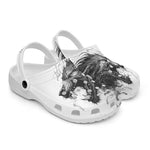 Classic Clogs Wolf Drawing Black and White