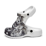 Classic Clogs Watercolor Lion Black and White