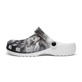 Classic Clogs Watercolor Lion Black and White