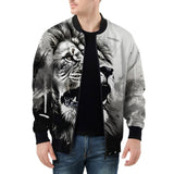 Bomber Jacket Lion Painting Art