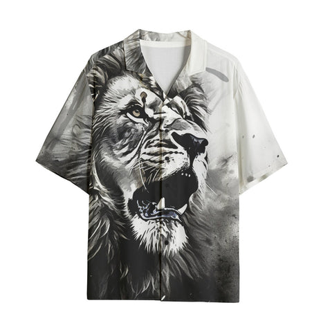 Hawaiian Shirt Lion Painting Art