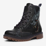 Leather Boots Dark Angry Dragon