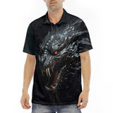 Men's Polo Shirt Dark Angry Dragon