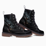 Leather Boots Dark Angry Dragon