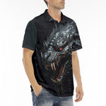 Men's Polo Shirt Dark Angry Dragon