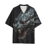 Hawaiian Shirt Dark Angry Dragon