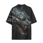 Hawaiian Shirt Dark Angry Dragon