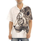 Hawaiian Shirt Steampunk Tiger Gears Wheel Wires