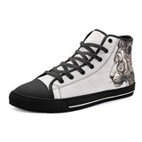 High-Top Canvas Shoes Steampunk Tiger Gears Wheel Wires