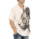 Hawaiian Shirt Steampunk Tiger Gears Wheel Wires