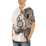 Hawaiian Shirt Steampunk Tiger Gears Wheel Wires