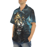 Hawaiian Shirt Brushwork Tiger Art