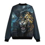 Bomber Jacket Brushwork Tiger Art