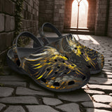 Classic Clogs Golden Dragon with Fire