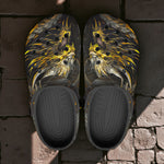 Classic Clogs Golden Dragon with Fire
