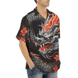 Hawaiian Shirt Chinese Dragon with Blossoms