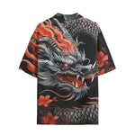 Hawaiian Shirt Chinese Dragon with Blossoms