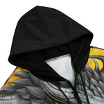 Men's Zip Up Hoodie Chinese Dragon Black Gold Graphic