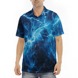 Men's Polo Shirt Blue Lightnings