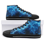High-Top Canvas Shoes Blue Lightnings
