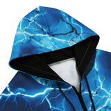 Men's Zip Up Hoodie Blue Lightnings