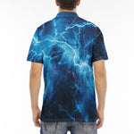 Men's Polo Shirt Blue Lightnings