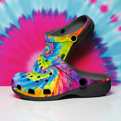 Classic Clogs Tie Dye Rainbow
