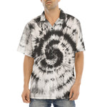 Hawaiian Shirt Tie Dye Black and White