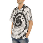 Hawaiian Shirt Tie Dye Black and White