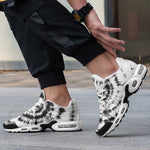 Air Cushion Sneakers Tie Dye Black and White