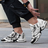Air Cushion Sneakers Tie Dye Black and White