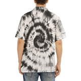Hawaiian Shirt Tie Dye Black and White