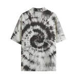Hawaiian Shirt Tie Dye Black and White