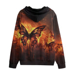 Men's Zip Up Hoodie Fire Butterflies