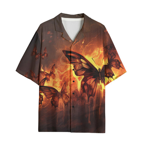 Hawaiian Shirt Fire Butterflies