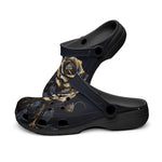 Classic Clogs Gothic Black Rose with Gold Drips