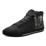 High-Top Canvas Shoes Robotic Steampunk Dog