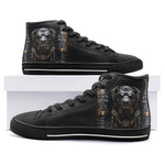 High-Top Canvas Shoes Robotic Steampunk Dog
