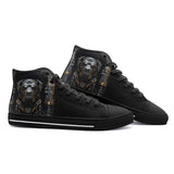 High-Top Canvas Shoes Robotic Steampunk Dog