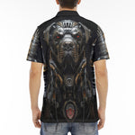Men's Polo Shirt Robotic Steampunk Dog