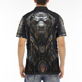 Men's Polo Shirt Robotic Steampunk Dog