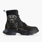 Casual Leather Chunky Boots Mechanical Dog