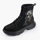 Casual Leather Chunky Boots BioMechanical Dog