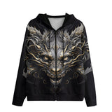 Men's Zip Up Hoodie Surreal Dragon Art