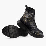 Casual Leather Chunky Boots  Surreal Dragon Art