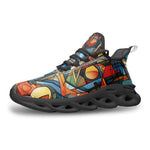 Sports Sneakers Watercolor Cubism Abstraction